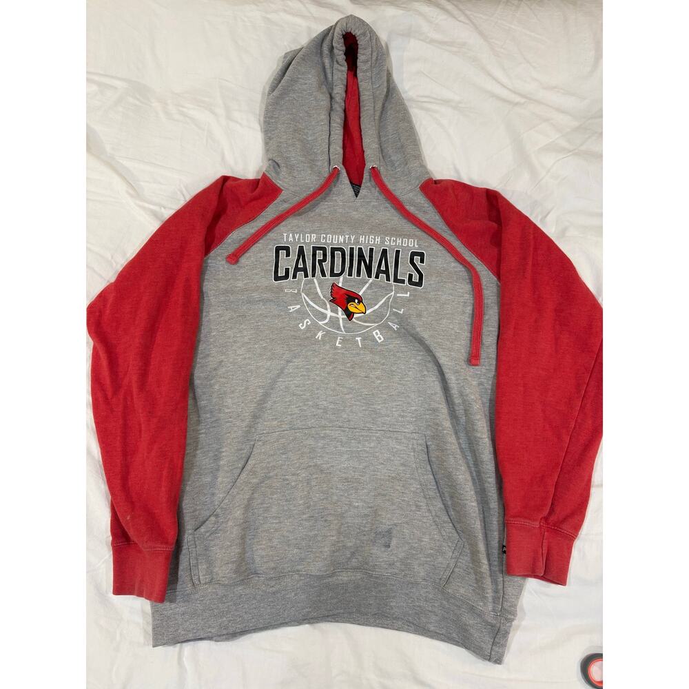 Taylor County High School Cardinals Pullover Hoodie Size Large Pennant